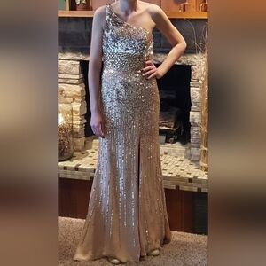 Sherry Hill Sequin Evening Gown